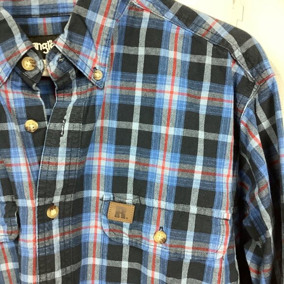 Wrangler Riggs Workwear Blue Flannel Shirt L - Picture 4 of 8